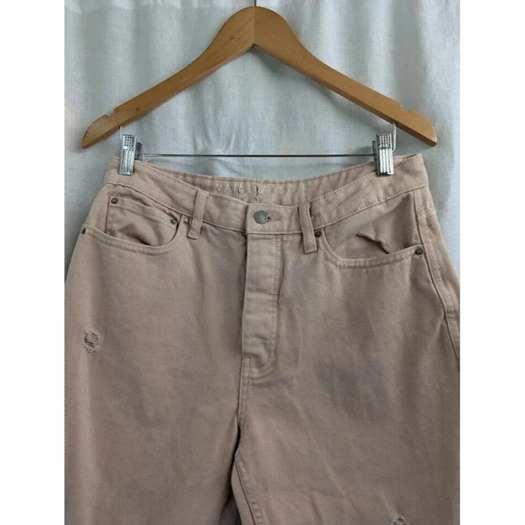 Vanilla Star Womens Jeans 90s Boyfriend Distressed Button Fly Size 11 Peachy - Picture 2 of 13